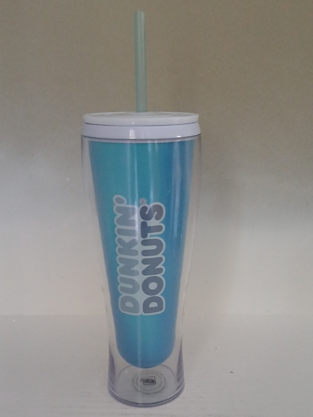 Dunkin Donuts Double-Wall Tumbler with Straw